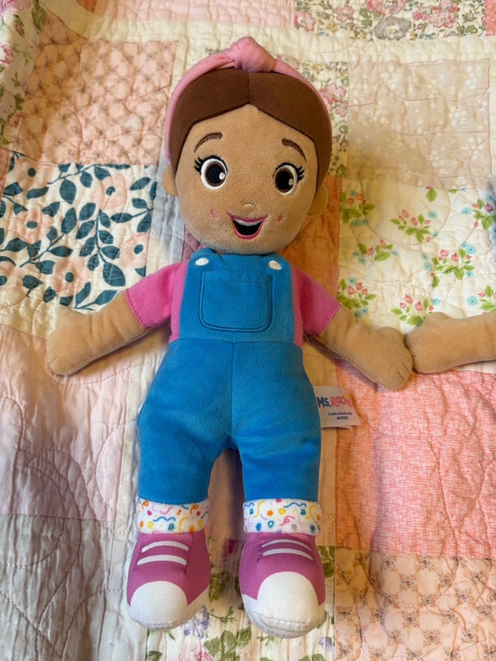 Miss Rachel Plush Doll with Pink Top and Blue Overalls
